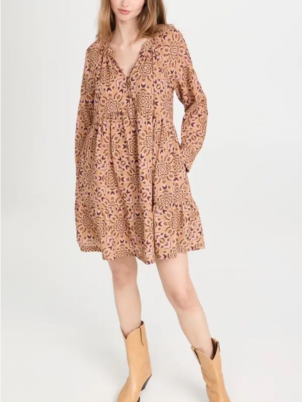 XiRENA Lilith Golden Flora dress S NWT